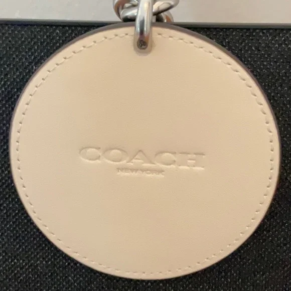 Coach Leather Beachball Bag Charm Keychain - Picture 3 of 6